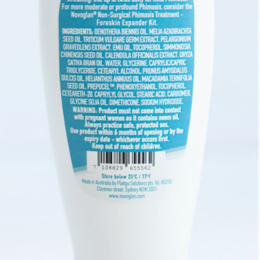 NOVOGLAN® Foreskin Conditioning Cream Ingredients List and Directions for use.